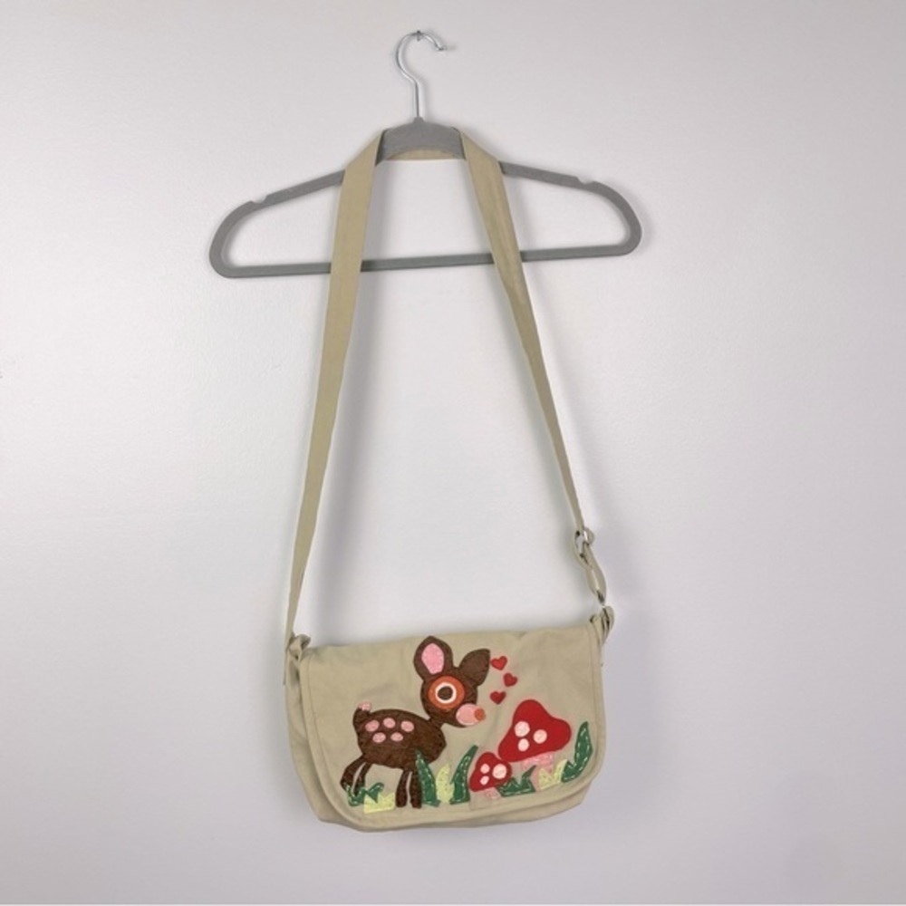 Adelheid‎ Felt Mushroom Fawn Mini Khaki Messenger Bag